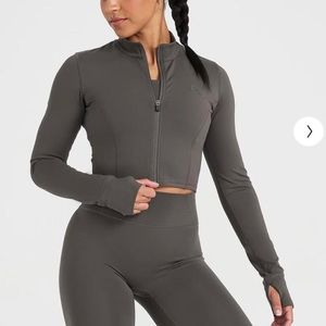 NWT Oner Active TIMELESS CROP JACKET Deep Taupe S